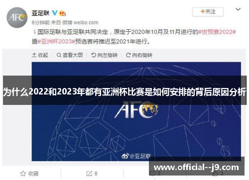 为什么2022和2023年都有亚洲杯比赛是如何安排的背后原因分析